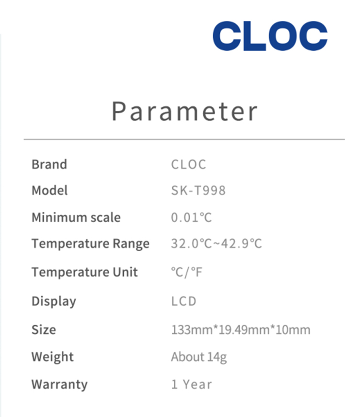 Electronic Clinical Thermometer